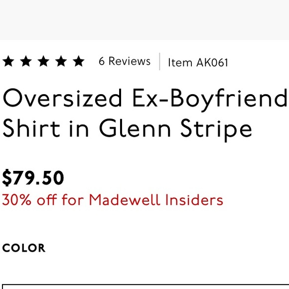 Madewell Oversized Ex-Boyfriend Glenn Stripe Shirt - Picture 16 of 16
